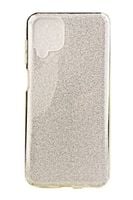 Etui brokatowe Shc do Samsung Galaxy A12 / M12 srebrny