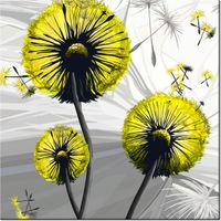 40CM 40CM OBRAZEK ŻÓŁTE DMUCHAWCE DRUK PŁÓTNO OBRAZ