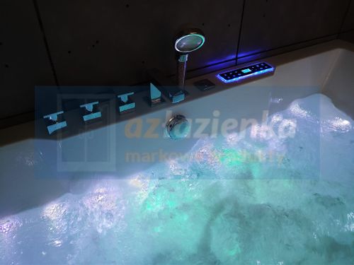 PROSTOKĄTNA WANNA Z HYDROMASAŻEM 180x80 SZYBA NEW! GRZAŁKA na Arena.pl