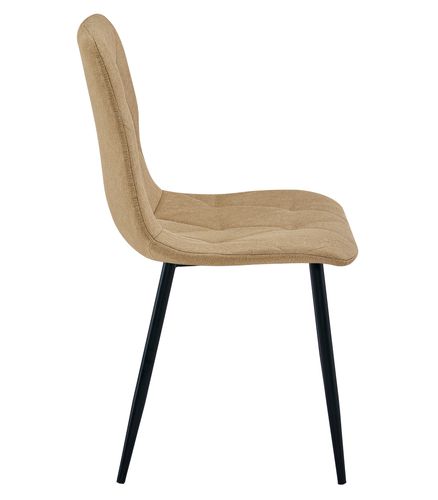 Krzesło LIBRA - brąz materiał / nogi czarne x 2 na Arena.pl