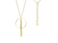 POZŁACANY SREBRNY NASZYJNIK KÓŁKO CIRCLE CHWOST