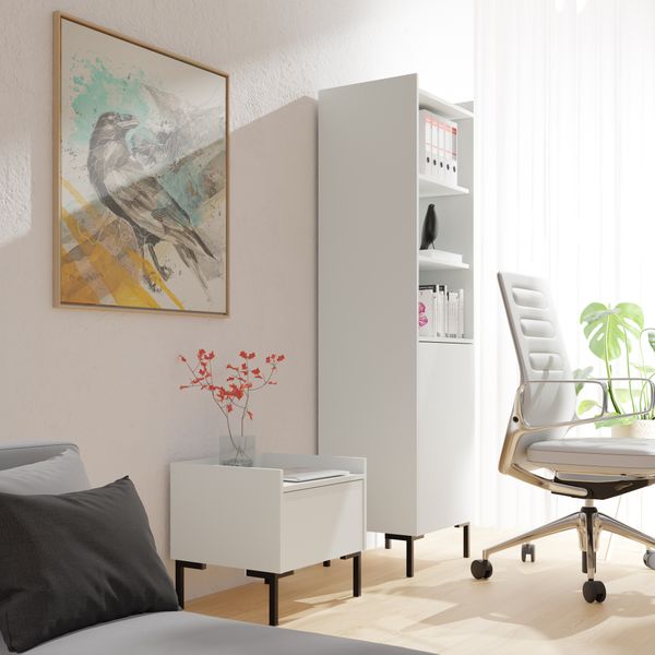 Szafka nocna Liam 50 Biała zdjęcie 2