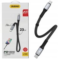 kabel dudao l10c usb-c - usb-c pd 100w 5a 0,23m - czarny