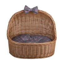ELSA WIKLINOWE OWALNE LEGOWISKO DLA ZWIERZĄT Z DACHEM BUDA DLA KOTA LEGOWISKO DLA PSA Z PODUSZKĄ 60X46 H16/48 CM