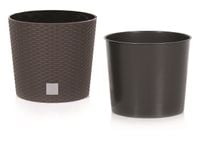 Doniczka Rato okrągła DRTUS200L z wkładem | Umbra, Kształt Okrągły, Wymiary 20x19 cm, Kolor Umbra, Prosperplast