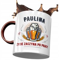 Kubek Bordowy Dla Pauliny Żony Koleżanki Prezent Z Nadrukiem Ze Zdjęciem