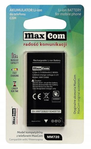 ORYGINALNY AKUMULATOR LI-ION MAXCOM MM 720 BB na Arena.pl