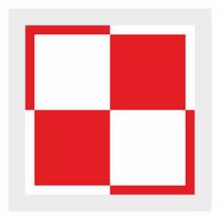 Naklejka odblaskowa SZACHOWNICA LOTNICZA Polska 10x10 cm