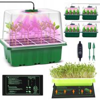 SZKLARNIA DOMOWA MINISZKLARNIA DO UPRAWY ROŚLIN 5 SZTUK + Mata grzewcza