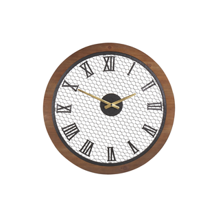 Zegar ścienny ø 54 cm ciemne drewno FUBEROS
