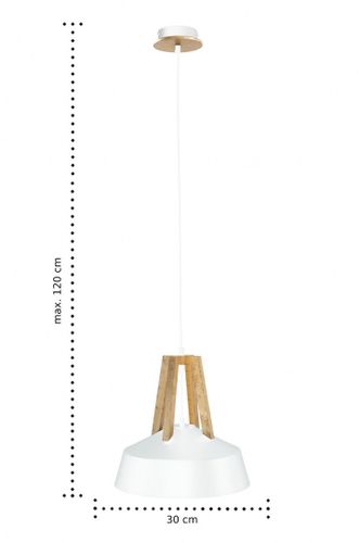 Lampa wisząca 1xE27 TRIX WHITE GOLD na Arena.pl