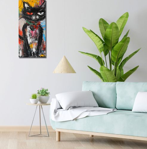 Obraz 30x70cm Gburowaty Kiciak na Arena.pl