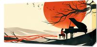 Obraz 60x30cm Pianistka