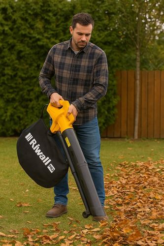 Elektryczna dmuchawa odkurzacz do liści 45L Riwall REBV3200E na Arena.pl