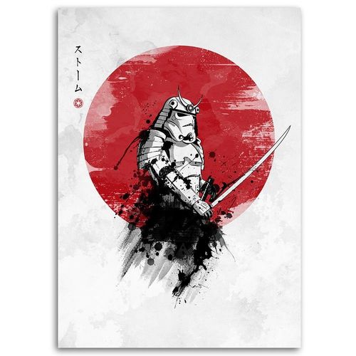 Deco Panel, Abstrakcyjny samurai 70x100 na Arena.pl