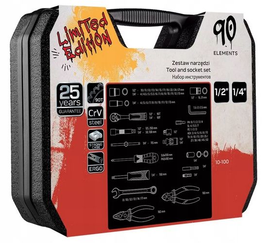 ZESTAW NARZĘDZI M4K GARAGE NEO TOOLS 90 el. WALIZKA KLUCZE NASADOWE 10-100 zdjęcie 10