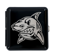 Papierośnica z Gotowym Grawerem Rekina Czarna Gentelo