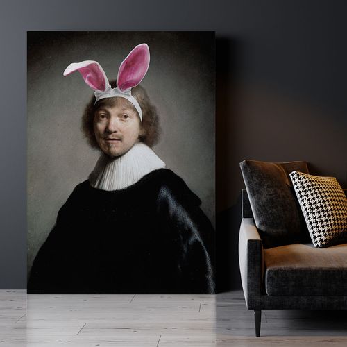 Obraz na płótnie króliczek rembrandt 80x120 cm na Arena.pl