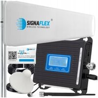 ZESTAW WZMACNIACZ 65dBi SYGNAŁU TELEFONU GSM INTERNETU 4G LTE + ANTENY 10m