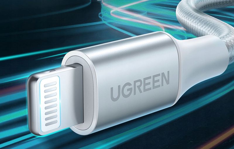 Kabel Przewód UGREEN Lightning do USB 2.4A US199 2 metry Srebrny zdjęcie 5