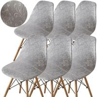 ZESTAW 6 SZT POKROWIEC NA KRZESŁO WELUR SKANDYNAWSKIE