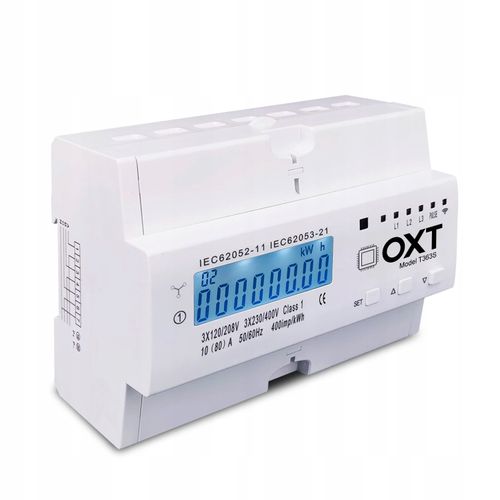 Licznik 3 fazy 2 Kierunkowy ZigBee TUYA DIN Zużycie prądu 80A Sterownik OXT na Arena.pl
