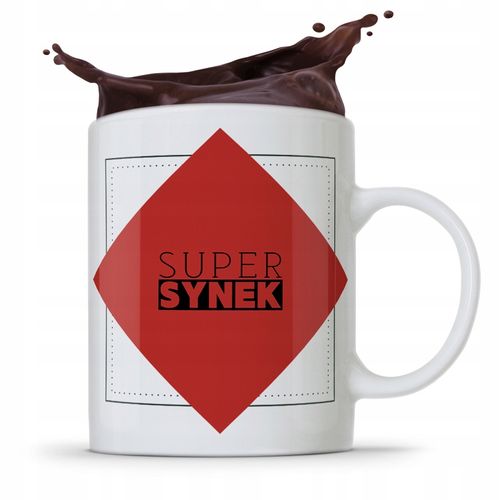 Kubek Prezent Dla Syna Dziecka Super Synek Z Nadrukiem Ze Zdjęciem na Arena.pl