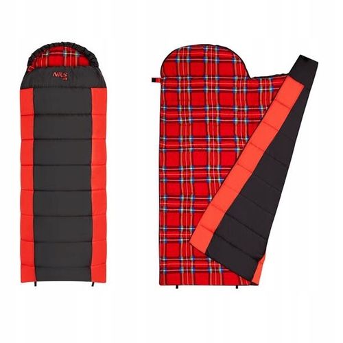 ŚPIWÓR z bawełnianym wypełnieniem ZIMOWY Gruby z kapturem 190cm -12 stopni na Arena.pl