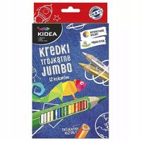 kredki trójkatne grube 12 kol kidea 4160
