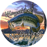 Opłatek na tort Ryba Wędkarz Wędka