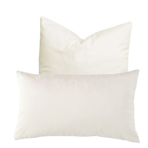 Poszewka BIAŁA poduszka ECRU aksamitna ozdobna dekoracyjna 40X60CM na Arena.pl