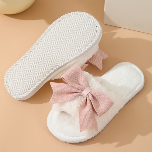 ciepłe kapcie z kokardą ocieplane, antypoślizgowe pan06r38, rozmiar 38 na Arena.pl