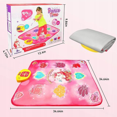 JEDNOROŻEC MATA DO TAŃCA MUZYCZNEGO DLA DZIECI 5 TRYBÓW 3 POZIOMY 100x87cm na Arena.pl