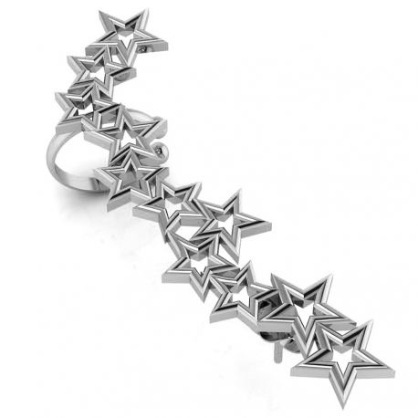 SREBRNA NAUSZNICA GWIAZDKI PRÓBA SREBRA 925 zdjęcie 2