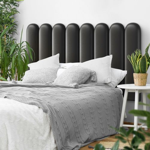 Panele Tapicerowane Na Ścianę Eko Skóra PŁOTEK Grafitowy 60cm x 30cm na Arena.pl