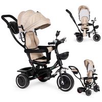 Rowerek trójkołowy obracane siedzisko Beżowy