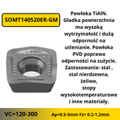 Płytki SOMT140520 VHM do głowicy Rozmiar: SOMT140520ER-GM SG6565