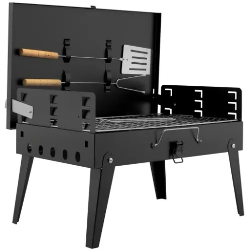 Grill Węglowy Turystyczny XXL Przenośny Składany Walizka + Akcesoria na Arena.pl