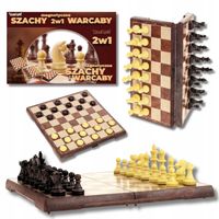 SZACHY MAGNETYCZNE WARCABY 2W1 DUŻE XXL 31X31 KLASYCZNE SZACHOWNICA MAGNES