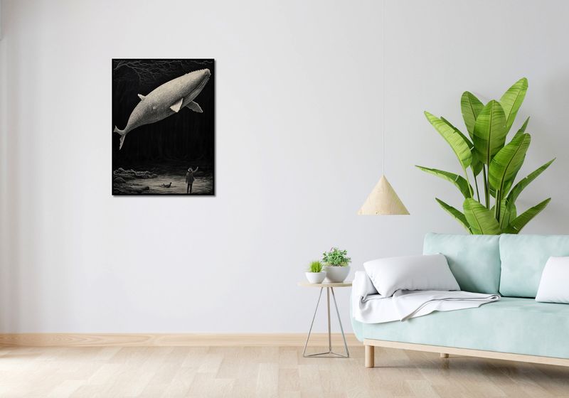 Plakat 60x80cm Biały Wieloryb zdjęcie 4