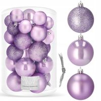 BOMBKI CHOINKOWE NA CHOINKĘ 30 szt ZESTAW 6/5/4 cm NIETŁUKĄCE PREMIUM