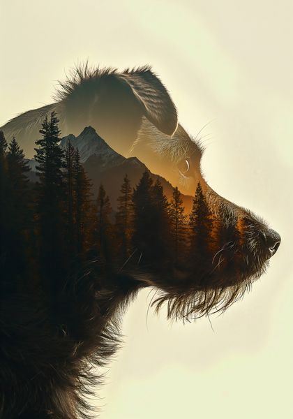 Plakat 70x100cm Psi Duch Lasu zdjęcie 1