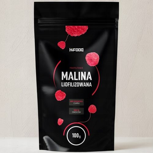 Malina Liofilizowana Maliny Liofilizowane 100g 100 g Owoce Całe HiFood na Arena.pl