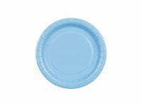 Talerzyki papierowe Basic niebieskie, 18 cm 6 szt.