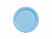 Talerzyki papierowe Basic niebieskie, 18 cm 6 szt.