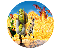 Opłatek na tort Shrek