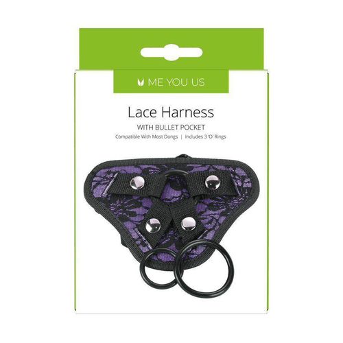 Fioletowy Pas Do Mocowania Dildo - Strap-On Lace Harness Purple na Arena.pl