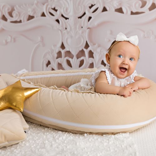 Kokon niemowlęcy kremowy VELVET SOFT na Arena.pl