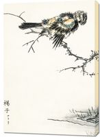 Obraz 70x100cm Brambling, Kashu Japoński Vintage do Salonu