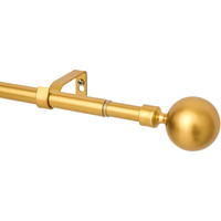 Karnisz pojedynczy metalowy złoty regulowany 76-200 cm drążek teleskop